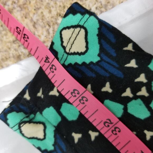 Rue21 Women's Leggings Aztec Southwest Rustic Boho Black Green Medium - Picture 4 of 7